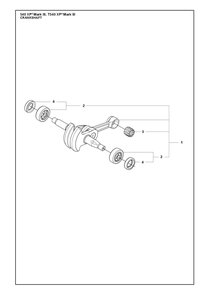 Crankshaft Diagram and Parts List for  Husqvarna Chainsaw