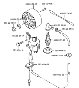 Ignition / Flywheel Diagram and Parts List for (Carb II)(2001-04) Husqvarna Leaf Blower / Vacuum