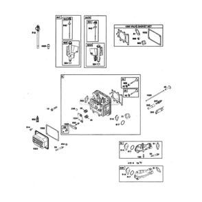 Engine >> Cylinder Head/Intake Manifold Diagram and Parts List for  Husqvarna Lawn Tractor