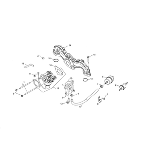 Engine >> Fuel System Diagram and Parts List for  Husqvarna Lawn Tractor