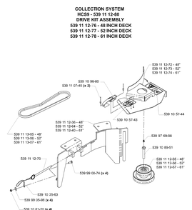 Accessories (Drive Kit Assembly) Diagram and Parts List for IZ5225TSPKOA 2006-02 Husqvarna Lawn Mower