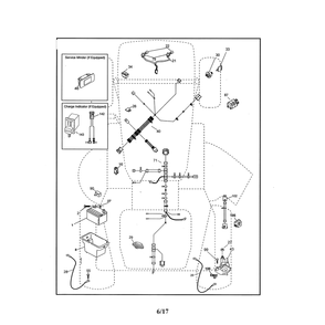 Electrical Diagram and Parts List for  Husqvarna Lawn Tractor