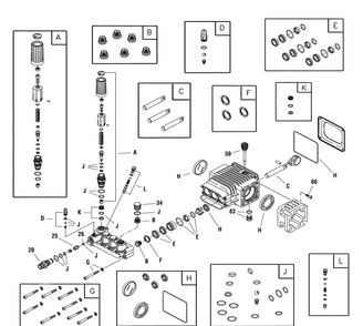 Pump (316158) Diagram and Parts List for  Husqvarna Pressure Washer