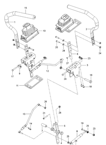 Steering Diagram and Parts List for (96768100200)(2018-04) Husqvarna Lawn Mower