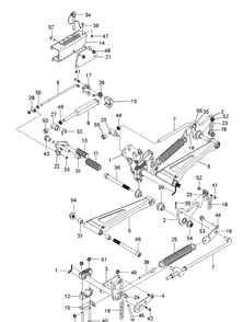 Mower Lift / Deck Lift Diagram and Parts List for  Husqvarna Lawn Mower