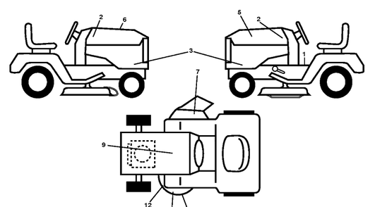 Decals Diagram and Parts List for (96043028000)(2017-11) Husqvarna Lawn Tractor