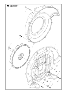 Fan Diagram and Parts List for 20111800001-Current Husqvarna Leaf Blower / Vacuum
