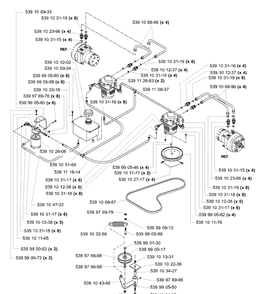 Hydraulic Assembly (Tl) Diagram and Parts List for IZ5225TSPKOA 2006-02 Husqvarna Lawn Mower