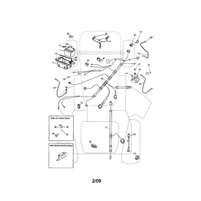 Electrical Diagram and Parts List for  Husqvarna Lawn Tractor