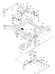 Mower Lift / Deck Lift Diagram and Parts List for (970467701-00)(2020-04) Husqvarna Lawn Mower
