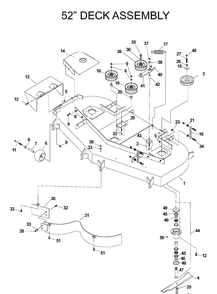 52 Inch/132cm Cutting Deck Diagram and Parts List for IZ5223 (968999208)(2004-09) Husqvarna Lawn Mower