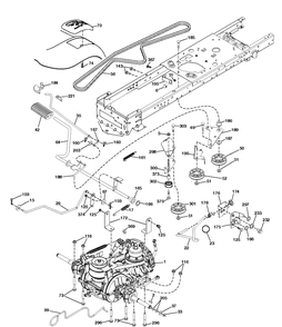 Drive Diagram and Parts List for (96043014201)(2012-12) Husqvarna Lawn Tractor