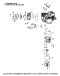 Cylinder head Diagram and Parts List for  Husqvarna Lawn Tractor
