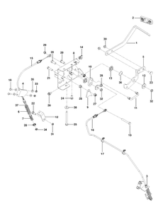 Parking Brake Diagram and Parts List for (967277405)(2014-03) Husqvarna Lawn Mower
