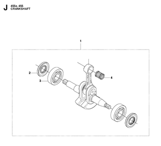 Crankshaft Diagram and Parts List for 2013-01 Husqvarna Chainsaw