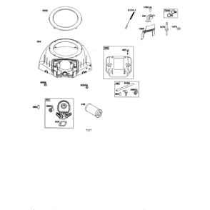 Engine >> Blower Housing/Air Cleaner Diagram and Parts List for  Husqvarna Lawn Tractor