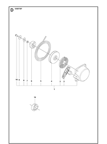 Starter 2 Diagram and Parts List for  Husqvarna Leaf Blower / Vacuum