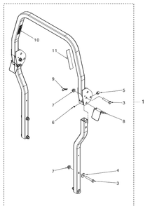 Frame 3 Diagram and Parts List for (97045580100)(2019-12) Husqvarna Lawn Mower