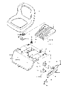 Seat Diagram and Parts List for  Husqvarna Lawn Mower