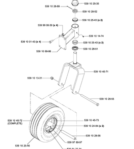 Caster Arm Diagram and Parts List for IZ5225TXPKOA (968999307)(2005-12) Husqvarna Lawn Mower