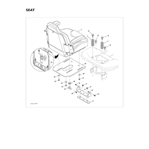 Seat Diagram and Parts List for  Husqvarna Lawn Tractor