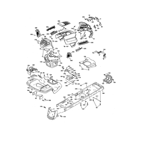Chassis Diagram and Parts List for  Husqvarna Lawn Tractor