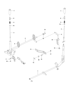 Brake / Rear Mower Lift Diagram and Parts List for (967009801)(2013-05) Husqvarna Lawn Mower