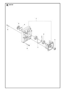 Crankcase Diagram and Parts List for  Husqvarna Leaf Blower / Vacuum