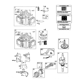 Engine >> Cylinder/Crankshaft/Camshaft Diagram and Parts List for  Husqvarna Lawn Tractor