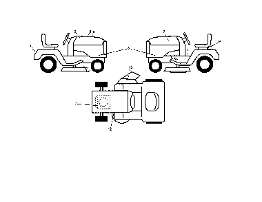 Decals Diagram and Parts List for  Husqvarna Lawn Tractor