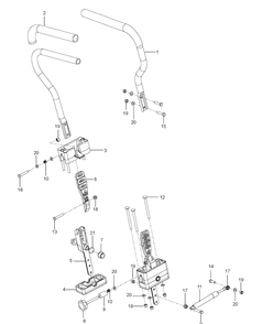 Steering Diagram and Parts List for (96676450100)(2011-03) Husqvarna Lawn Mower