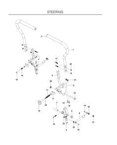 Steering Diagram and Parts List for (967009801)(2013-05) Husqvarna Lawn Mower