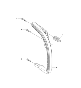 Handle Diagram and Parts List for 20102300001-20111800000 Husqvarna Chainsaw