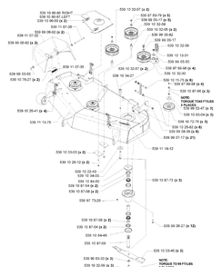 Deck Assembly (48 Inch) (Part 1) Diagram and Parts List for IZ4821 (968999256)(2005-03) Husqvarna Lawn Mower