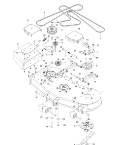 Mower Deck / Cutting Deck Diagram and Parts List for  Husqvarna Lawn Mower