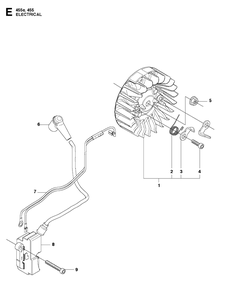 Electrical Diagram and Parts List for 2013-01 Husqvarna Chainsaw