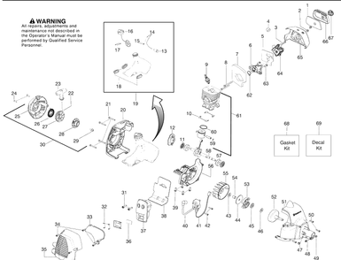 Repair Parts 2 Diagram and Parts List for (545192138)(2009-03) Husqvarna Trimmer
