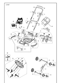 Product Complete Diagram and Parts List for LC19AP (967257502)(2019-08) Husqvarna Lawn Mower
