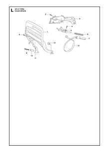 Chain Brake 3 Diagram and Parts List for XPG Husqvarna Chainsaw