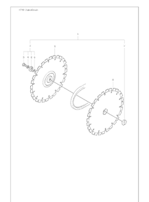 Cutting Blade And Centre Nut Diagram and Parts List for 2009-11 Husqvarna Table Saw Accessories