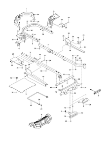 Frame Diagram and Parts List for  Husqvarna Lawn Mower