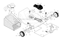 Drive Diagram and Parts List for 2011-11 - 96145000600 Husqvarna Lawn Mower