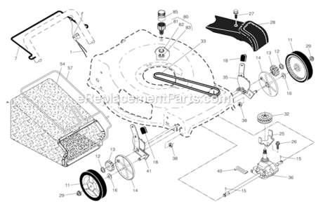 Page B Diagram and Parts List for  Husqvarna Lawn Mower