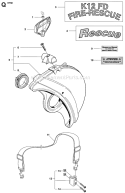 Page P Diagram and Parts List for  Husqvarna Concrete Saw