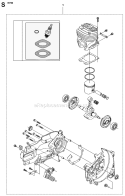 Page R Diagram and Parts List for  Husqvarna Concrete Saw
