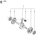 Page E Diagram and Parts List for  Husqvarna Concrete Saw