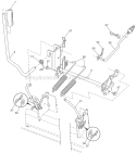 Mower Lift Diagram and Parts List for 96043006100 Husqvarna Lawn Tractor
