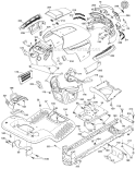 Chassis Diagram and Parts List for 96045001500 Husqvarna Lawn Tractor