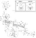 Steering Assembly Diagram and Parts List for 96045001500 Husqvarna Lawn Tractor