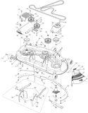 Mower Deck Diagram and Parts List for 96045001500 Husqvarna Lawn Tractor